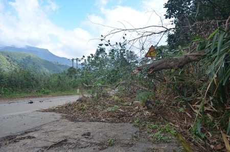 Những điểm sạt lở này gây nguy hiểm cho người và phương tiện tham gia giao thông