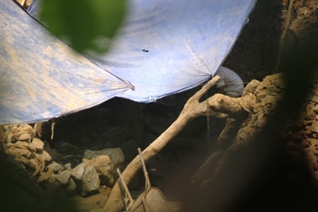 Một nhóm khác đang khoét núi tìm vàng