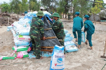 ...và đào hầm chữ A tránh bão