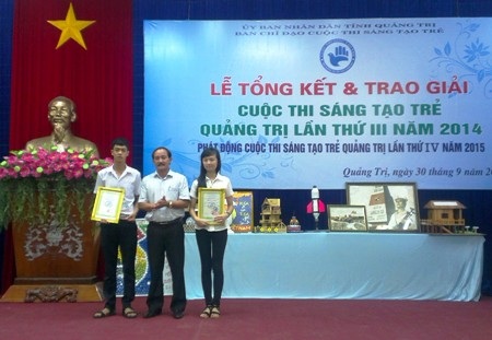Quảng Trị: Tổng kết và trao giải cuộc thi “Sáng tạo trẻ” lần thứ 3 - 1 Quảng Trị: Tổng kết và trao giải cuộc thi “Sáng tạo trẻ” lần thứ 3