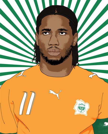 Chùm ảnh biếm họa Didier Drogba: Voi rừng châu Phi