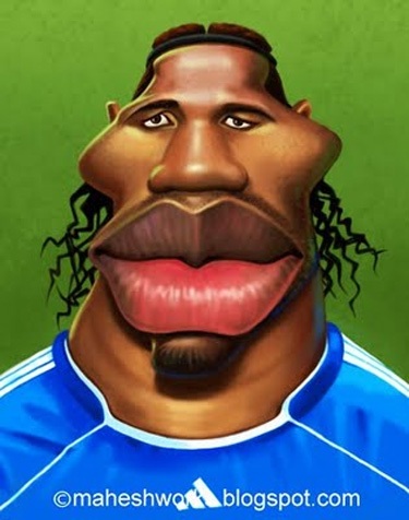 Chùm ảnh biếm họa Didier Drogba: Voi rừng châu Phi