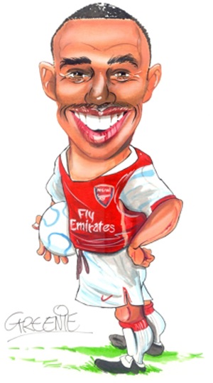 Chùm ảnh biếm họa Thierry Henry: “Tượng đài sống” - 4 Chùm ảnh biếm họa Thierry Henry: “Tượng đài sống”