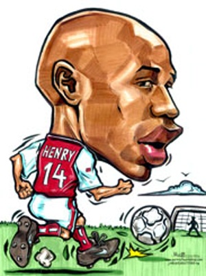 Chùm ảnh biếm họa Thierry Henry: “Tượng đài sống” - 6 Chùm ảnh biếm họa Thierry Henry: “Tượng đài sống”