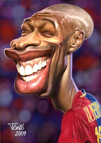 Chùm ảnh biếm họa Thierry Henry: “Tượng đài sống” - 12 Chùm ảnh biếm họa Thierry Henry: “Tượng đài sống”