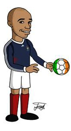 Chùm ảnh biếm họa Thierry Henry: “Tượng đài sống” - 22 Chùm ảnh biếm họa Thierry Henry: “Tượng đài sống”