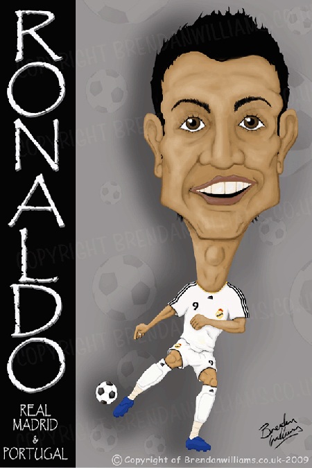 Chùm ảnh biếm họa C.Ronaldo: "ông Hoàng của đội bóng Hoàng gia" - 5 Chùm ảnh biếm họa C.Ronaldo: ông Hoàng của đội bóng Hoàng gia