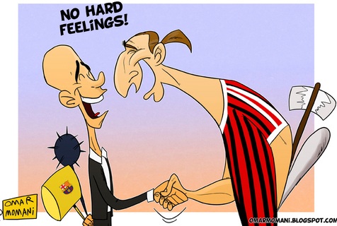 Chùm ảnh biếm họa Ibrahimovic: Khối óc của Milan