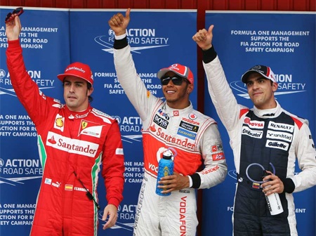 Hamilton xuất sắc giành pole trên đường đua Barcelona - 2 Hamilton xuất sắc giành pole trên đường đua Barcelona