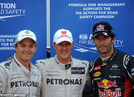 Mark Webber về nhì, nhưng bất ngờ giành Pole - 1 Mark Webber về nhì, nhưng bất ngờ giành Pole