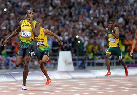 Sự nỗ lực của Blake khi giữ được vị trí thứ 3 đã đem lại thành công chung cho Jamaica