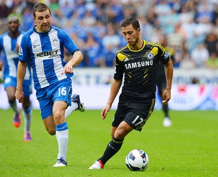 Eden Hazard: Liệu đã xứng đáng đến từng đồng xu? - 2 Hazard là người chơi rất hay trong trận gặp Wigan