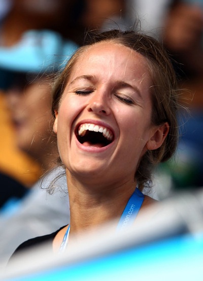 Hạnh phúc khi người yêu vượt qua một vòng đấu tại Úc mở rộng 2012