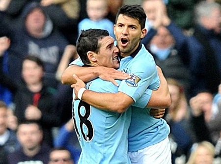 Aguero và Dzeko giúp Man City ngược dòng hạ Tottenham - 1 Man City có chiến thắng quan trọng trước Tottenham