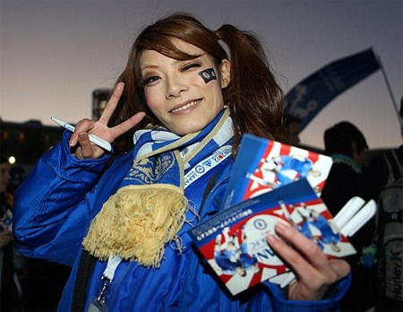 Khá nhiều CĐV Chelsea đến sân theo dõi trận đấu này