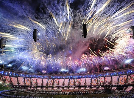 Màn pháo hoa rực rỡ tại khai mạc Olympic London