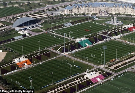 Những sân đấu tập của HV Aspire với trang thiết bị hiện đại