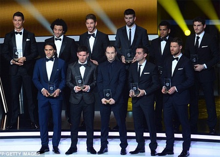 11 cầu thủ trong đội hình tiêu biểu tại đêm Gala