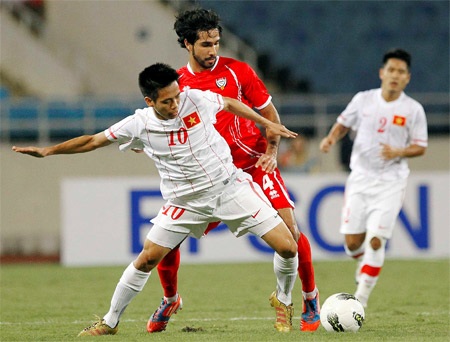 Những phút cuối hiệp 1, Việt Nam đã chơi rất hay, ảnh: Gia Hưng