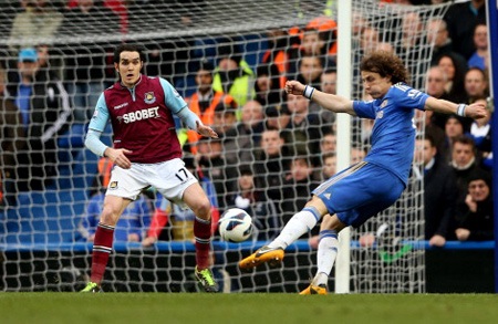 Sức ép của Chelsea lên phía West Ham khá dày đặc