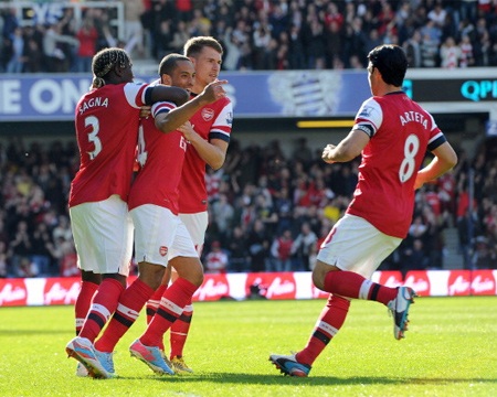 Vượt ải Queens Park Rangers, Arsenal leo lên vị trí thứ 3 - 1 Arsenal đã có chiến thắng cần thiết để tiếp tục duy trì vị trí trong tốp 4