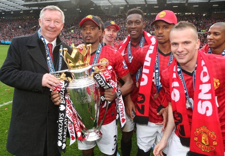 Ferguson bên những học trò cưng