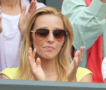 Cô có mặt ở tất cả các trận đấu của Djkovic ở Wimbledon năm nay