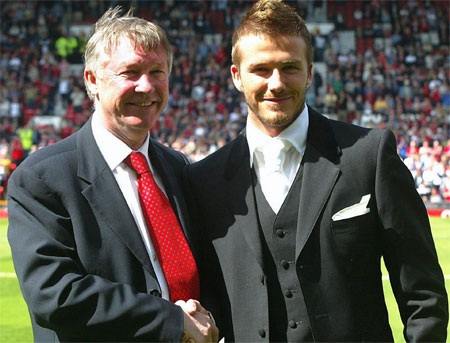 David Beckham và Alex Ferguson