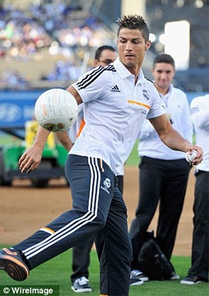 Ronaldo trình diễn kỹ năng tâng bóng da