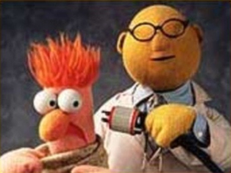 Nhân vật Becker và Bác sĩ Bunsen Honeydew trong phim hoạt hình Muppet