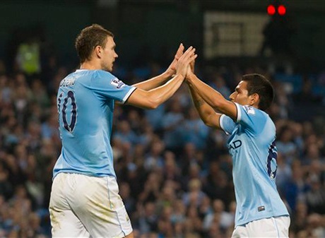 Dzeko mở tỷ số trong trận gặp Wigan