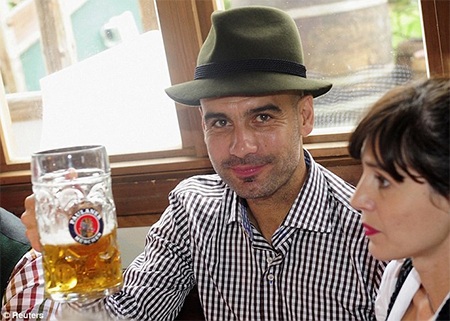 Guardiola tại lễ hội bia ở Oktoberfest