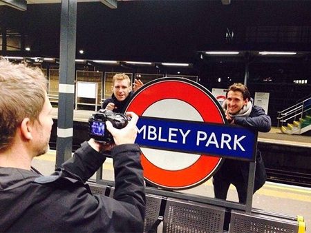 Mertesacker và Adler tại Wembley Park