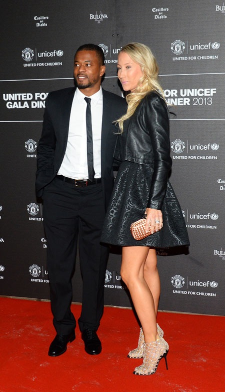 Vợ chồng hậu vệ Evra, Patrice và Sandra