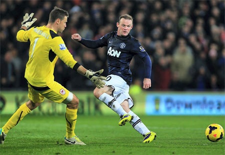 Rooney có cơ hội cuối để giúp MU giành 3 điểm nhưng anh không thành công