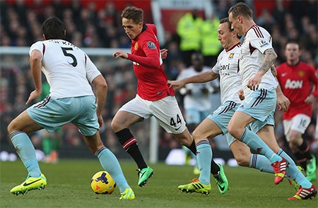 Januzaj với những bước chạy thần tốc đã khiến hàng thủ West Ham vất vả