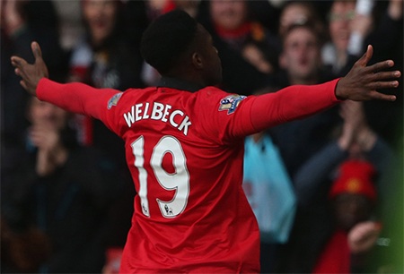 Bàn thắng đầu tiên của Welbeck tại Old Trafford sau 14 tháng