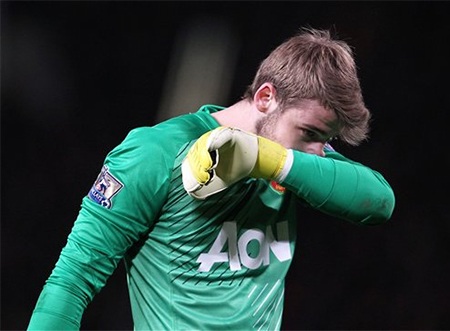 De Gea buồn vô hạn sau khi bị thủng lưới