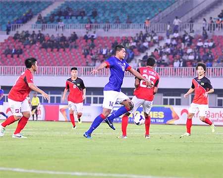 U23 Malaysia nhọc nhằn vượt qua U23 Brunei - 3 U23 Malaysia bế tắc trước lối chơi nhiệt tình của đối phương, ảnh: An An