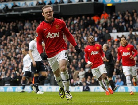 Rooney lập cú đúp, MU chia điểm với Tottenham - 2 Rooney thêm một lần tỏa sáng để giúp MU thoát hiểm