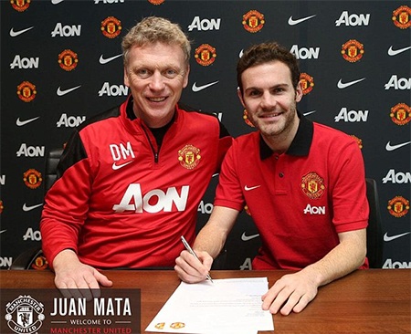 Bản hợp đồng giữa Mata và Mu được kí kết