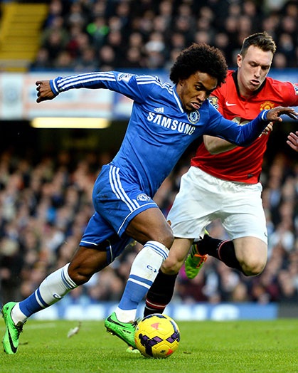 Các cầu thủ Chelsea nhanh chóng đưa thế trận về cân bằng sau khi bị MU dồn ép lúc đầu