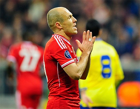 Robben tiếc nuối một cơ hội bị bỏ lỡ