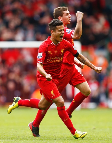 Sai lầm của Kompany ở phút 78 đã được Coutinho tận dụng để ấn định chiến thắng 3-2 cho Liverpool