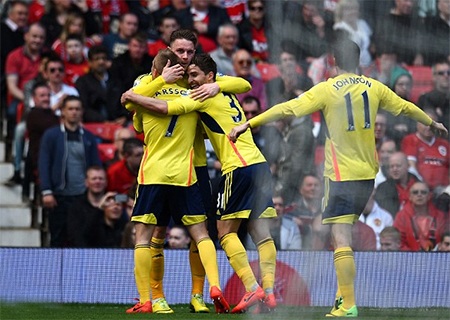 Niềm hạnh phúc của các cầu thủ đội khách