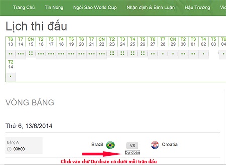 Dự đoán World Cup 2014 cùng Dân trí, nhận giải thưởng giá trị - 3 Hướng dẫn tham gia dự đoán từ các box dự đoán