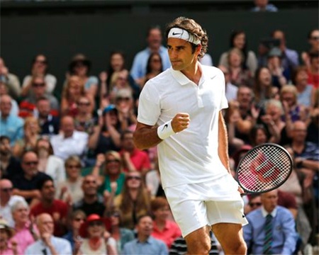 Federer phát huy khả năng giao bóng rất tốt ở trận này