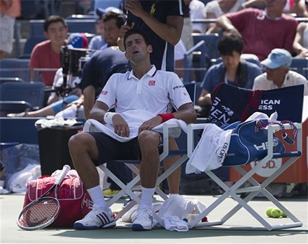 Loại Djokovic, Nishikori lần đầu vào chung kết Grand Slam - 3 Cả hai tay vợt đã phải thi đấu dưới cái nóng gay gắt