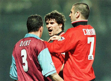 Ở MU, Roy Keane chỉ nể phục Cantona - 1 Cantona (7) và Keane thời còn thi đấu cho MU
