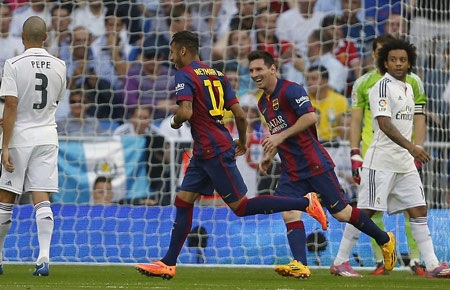 Những khoảnh khắc kinh điển ở đại chiến Real Madrid-Barcelona - 1 Neymar mở tỷ số cho Barcelona từ rất sớm